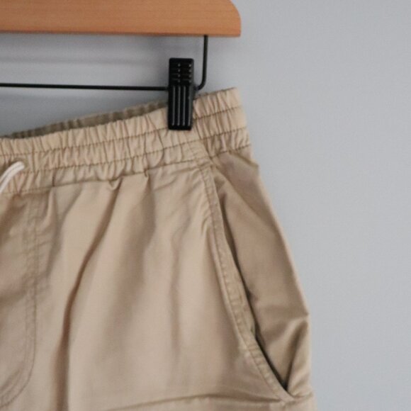 J. Crew Mens Tan S Cotton Dock Flat Front Pull On Elastic Comfy Outdoor Shorts - Picture 4 of 9